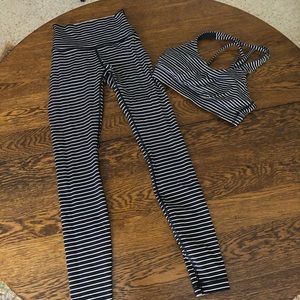 Lululemon leggings and  sports bra set
